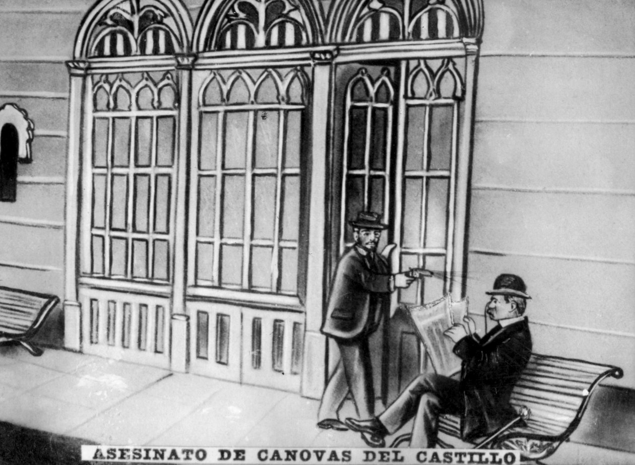 Ermordung von Antonio Cánovas del Castillo, 1897 von Unbekannt