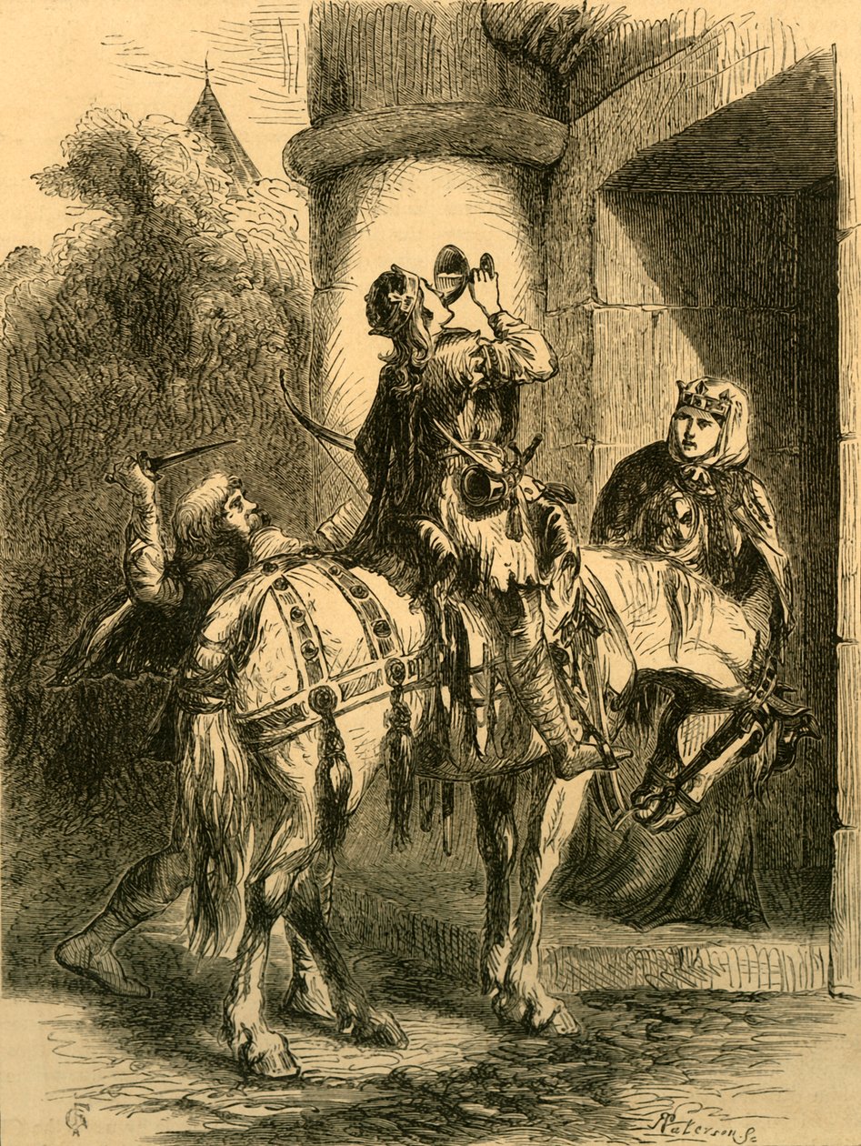 Ermordung von Edward dem Märtyrer, ca. 1890 von Unbekannt