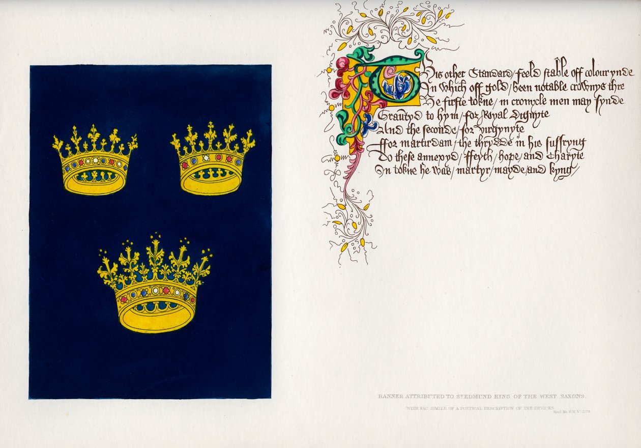 Banner und Gedicht, 15. Jahrhundert, 1840 von Unbekannt