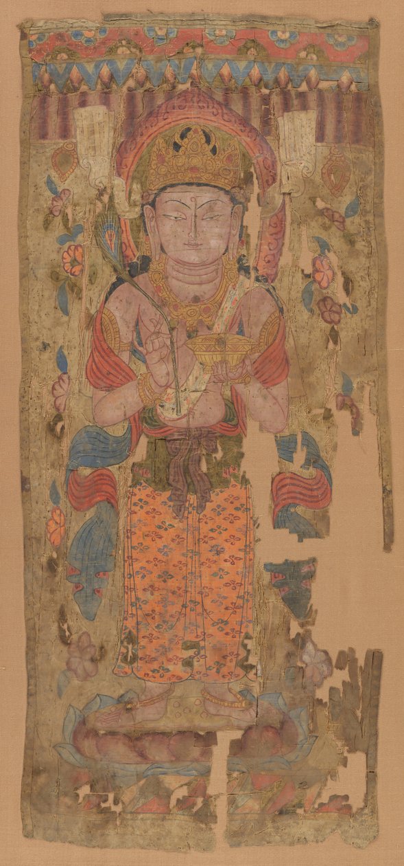 Banner mit Bodhisattva, möglicherweise Mahamayuri, 9.-10. Jahrhundert von Unbekannt