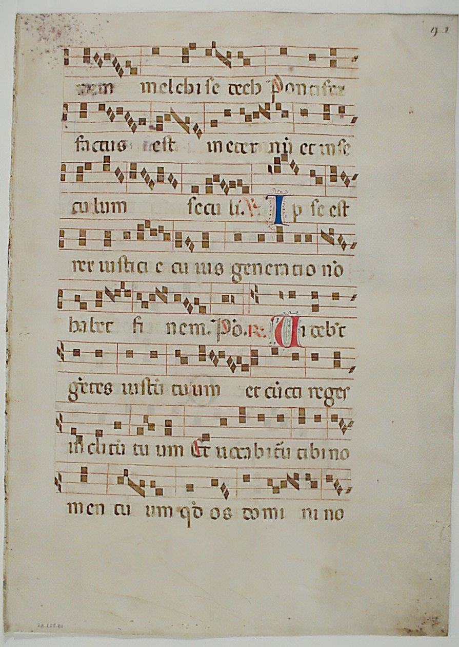 Bifolium aus einem Antiphonar, Italien, 14. Jahrhundert von Unbekannt