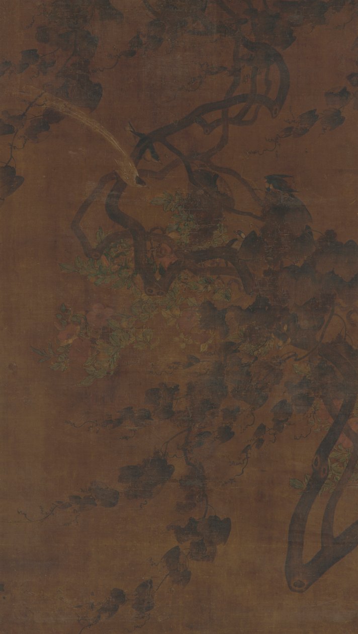 Vögel, Weinreben und Blumen, Ming-Dynastie, 1368-1644 von Unbekannt