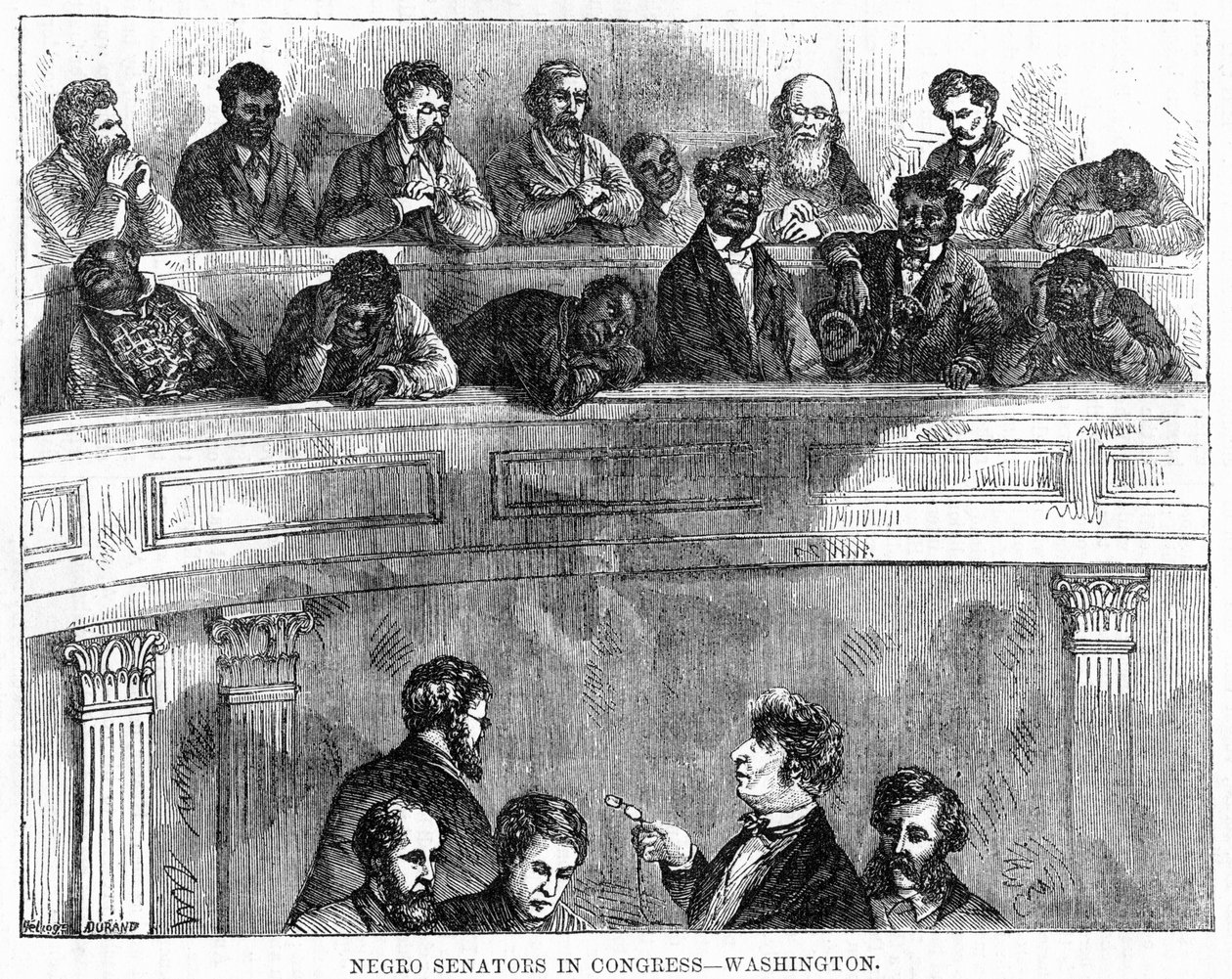 Schwarze Senatoren im Kongress - Washington, 1868 von Unbekannt