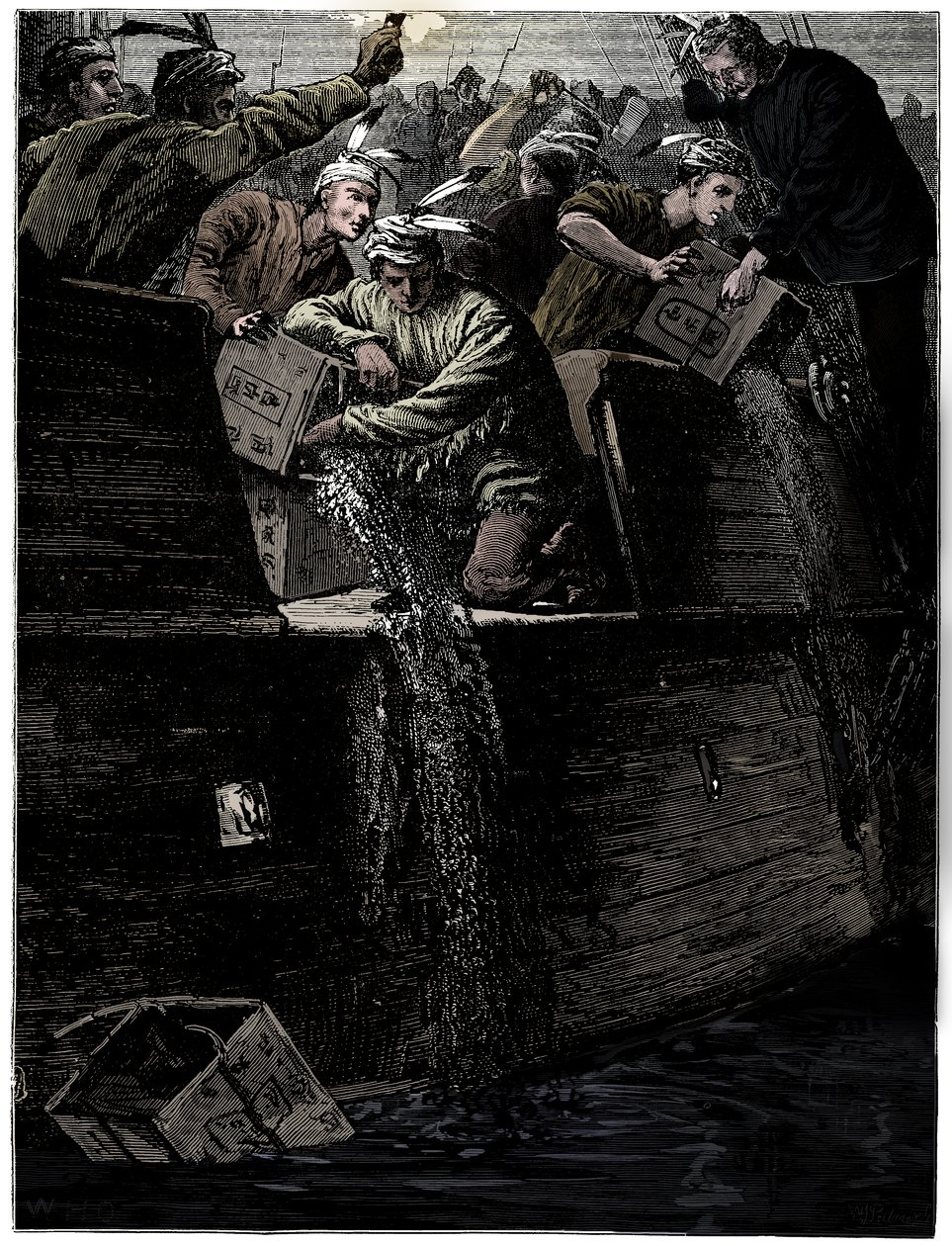 Boston Tea Party, 26. Dezember 1773 von Unbekannt