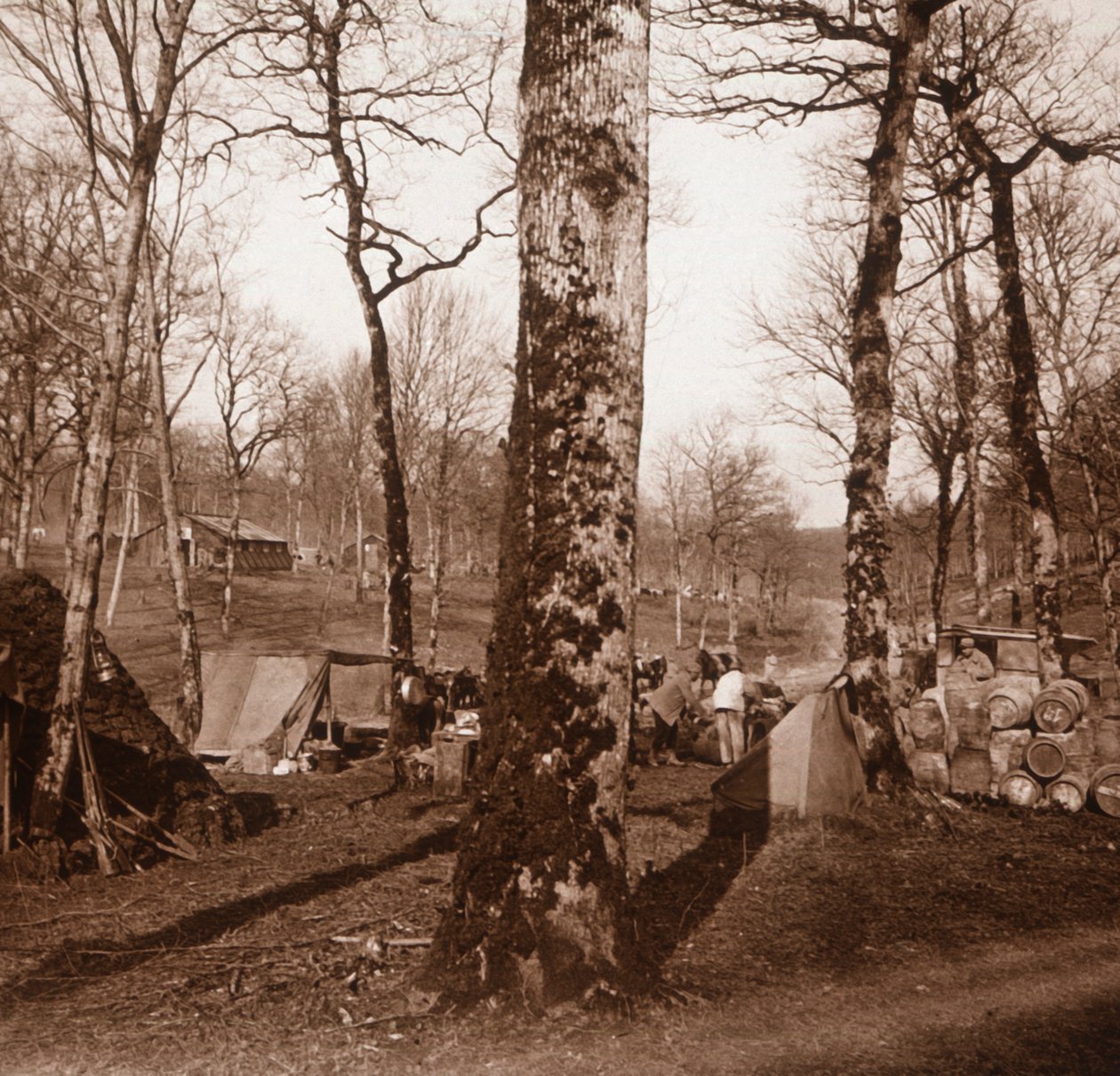 Lager, Genicourt, Nordfrankreich, um 1914-1918 von Unbekannt