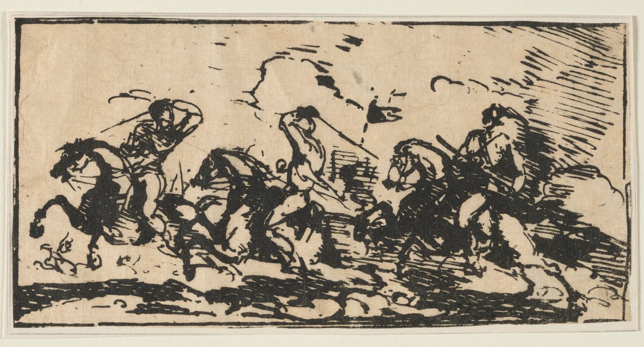 Kavallerieschlacht, um 1803 von Unbekannt