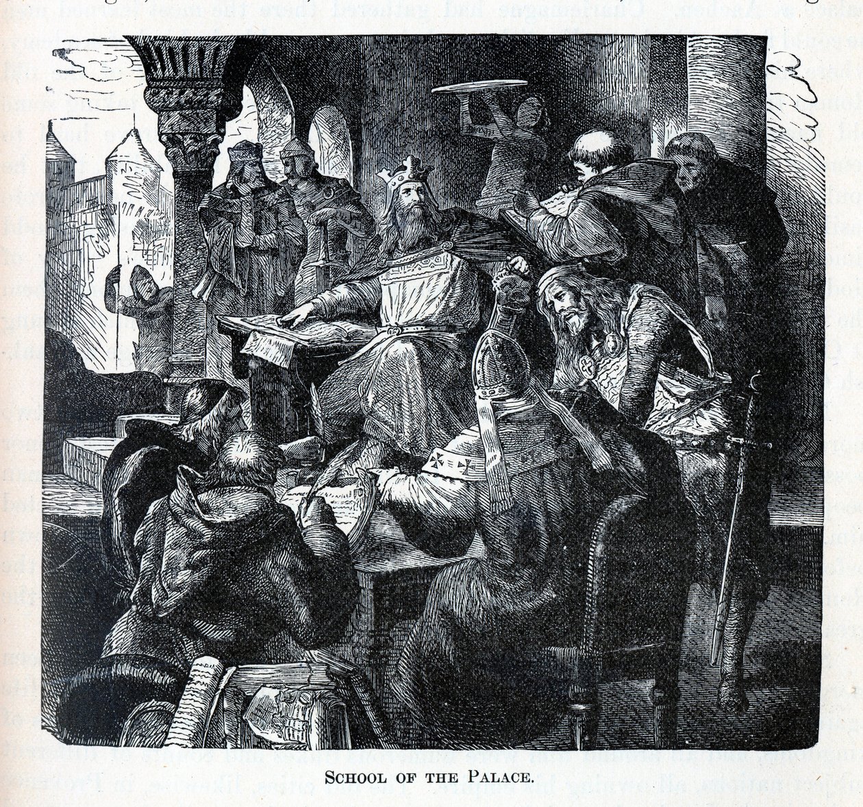 Karl des Großen Schule des Palastes, 1882 von Unbekannt