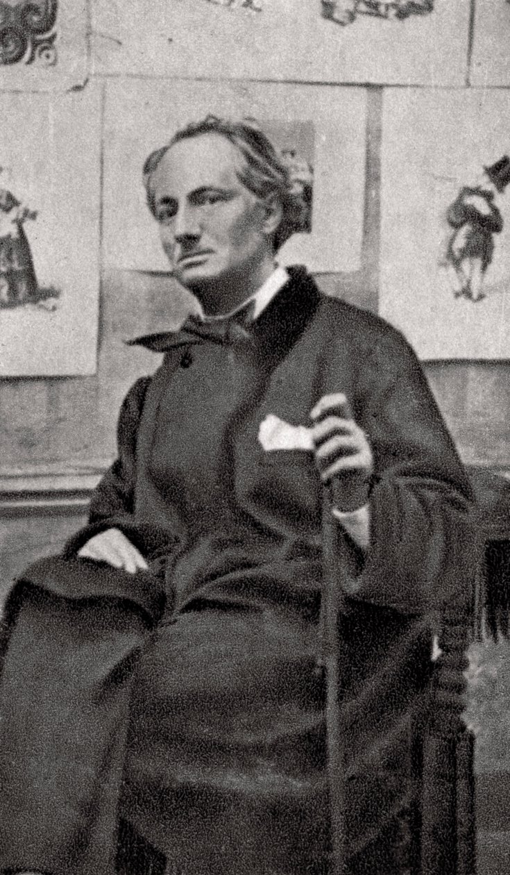 Charles Baudelaire, französischer Dichter und Kunstkritiker, 1857 von Unbekannt
