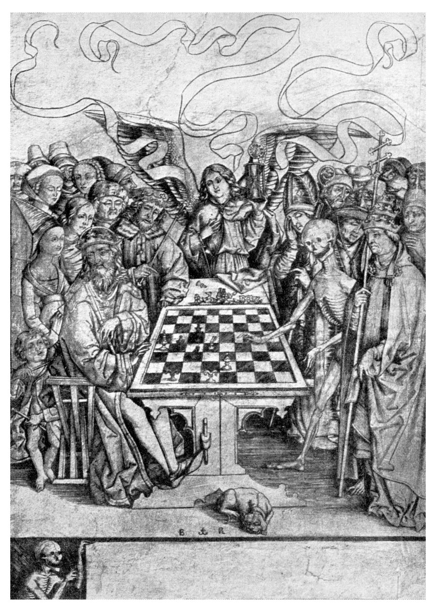 Schach: Der Tod setzt einem König Schachmatt von Unbekannt
