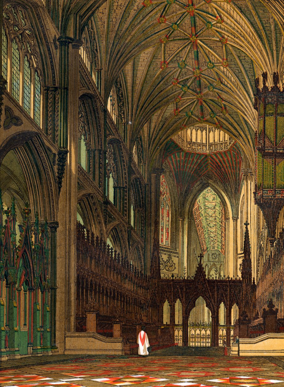 Chor der Ely Kathedrale, Cambridgeshire, 19. Jahrhundert von Unbekannt