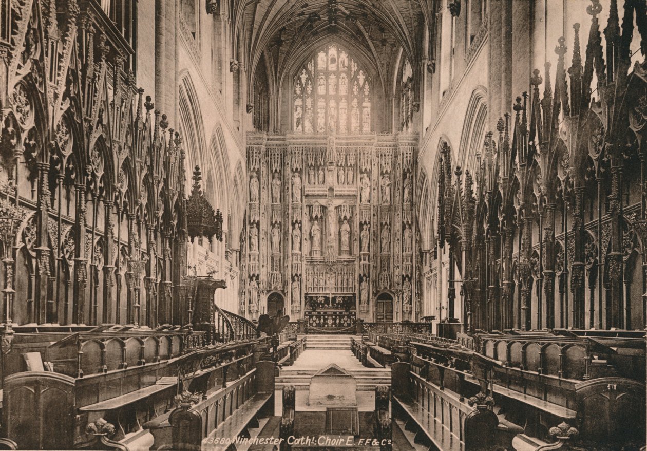 Chor der Kathedrale von Winchester, Hampshire, frühes 20. Jahrhundert von Unbekannt