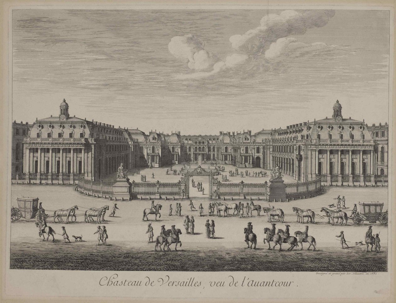 Schloss Versailles im Jahr 1682, 1682 von Unbekannt
