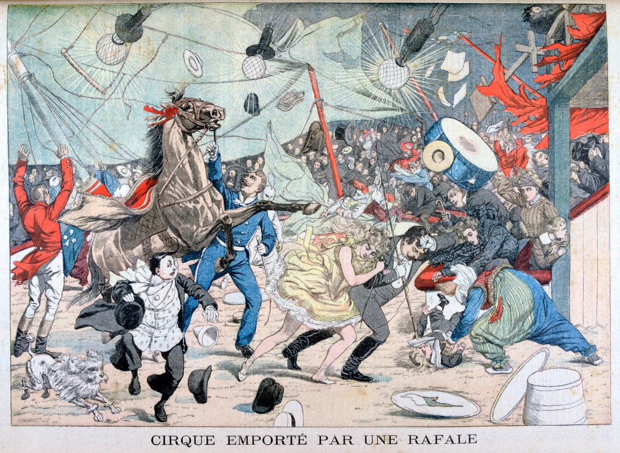 Zirkuszelt weggeweht, Saint Etienne, Frankreich, 1903 von Unbekannt