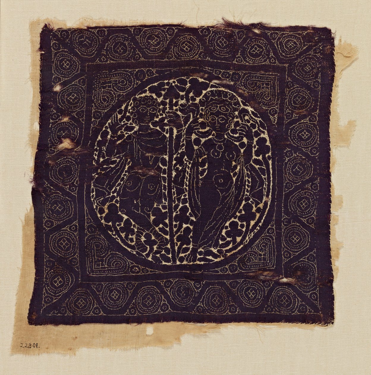 Stofffragment mit Venus und Aeneas von Unbekannt