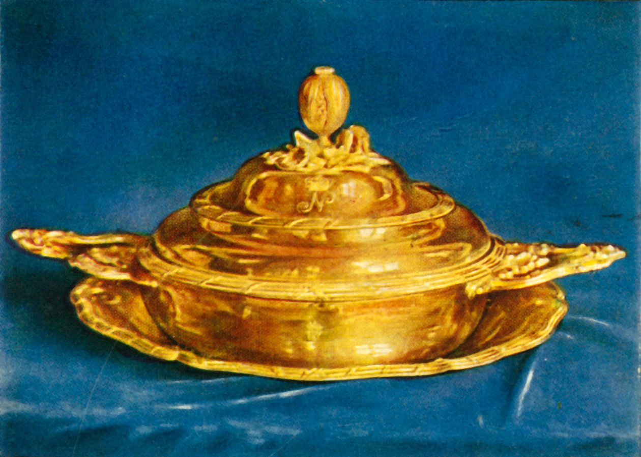 Bedeckter Schüssel und Teller, 1938 von Unbekannt