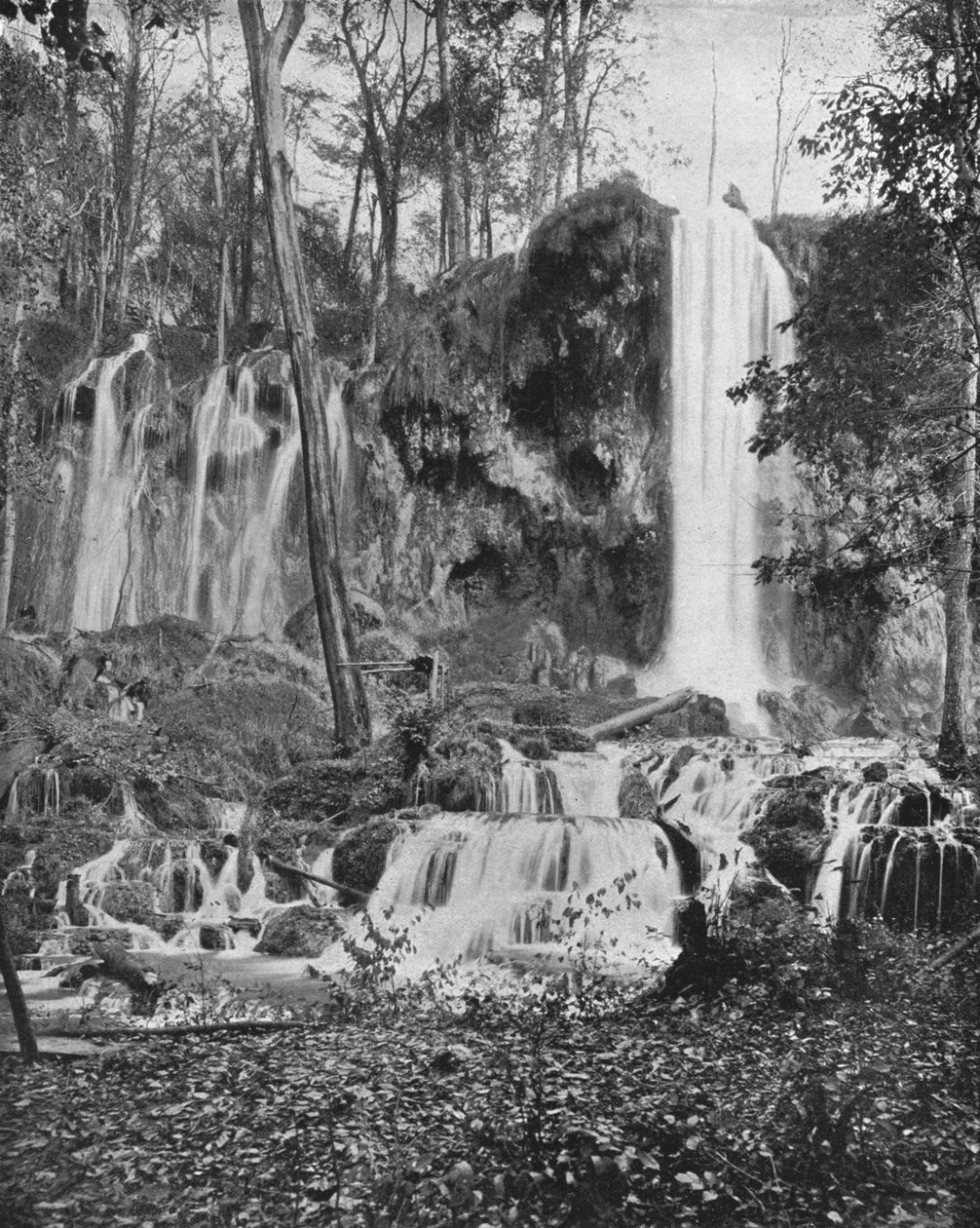 Deer Lick Falls, Mineralquellen, Virginia, USA, um 1900 von Unbekannt
