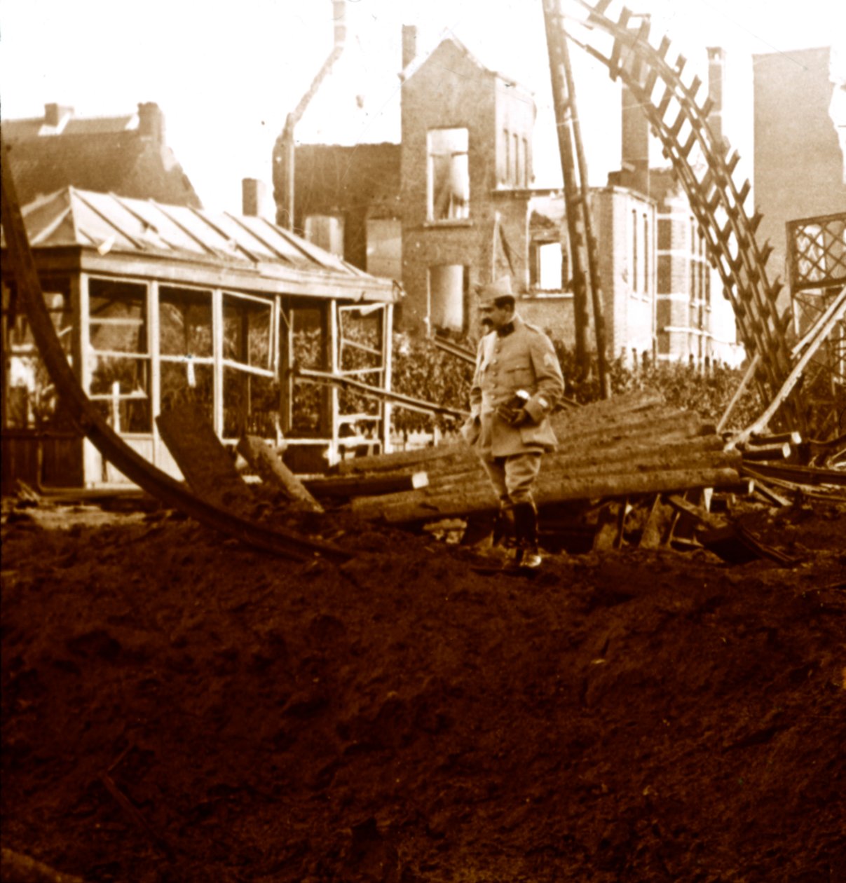 Bahnhof Deinze, Flandern, Belgien, ca. 1914-1918 von Unbekannt