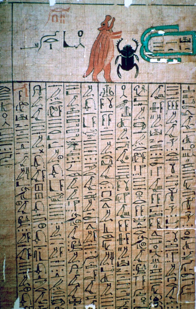 Ägyptische Hieroglyphen aus einem Totenbuch von Unbekannt