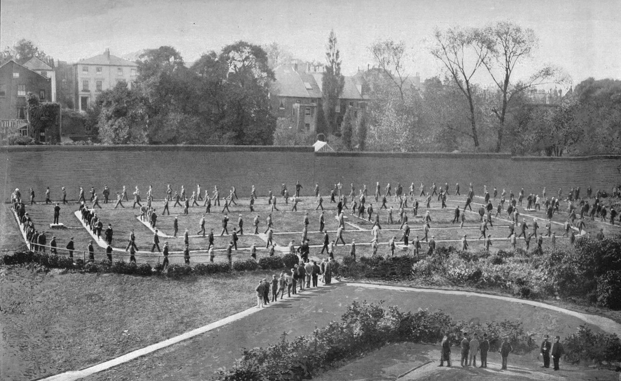 Übungshof im Holloway-Gefängnis, London von Unbekannt