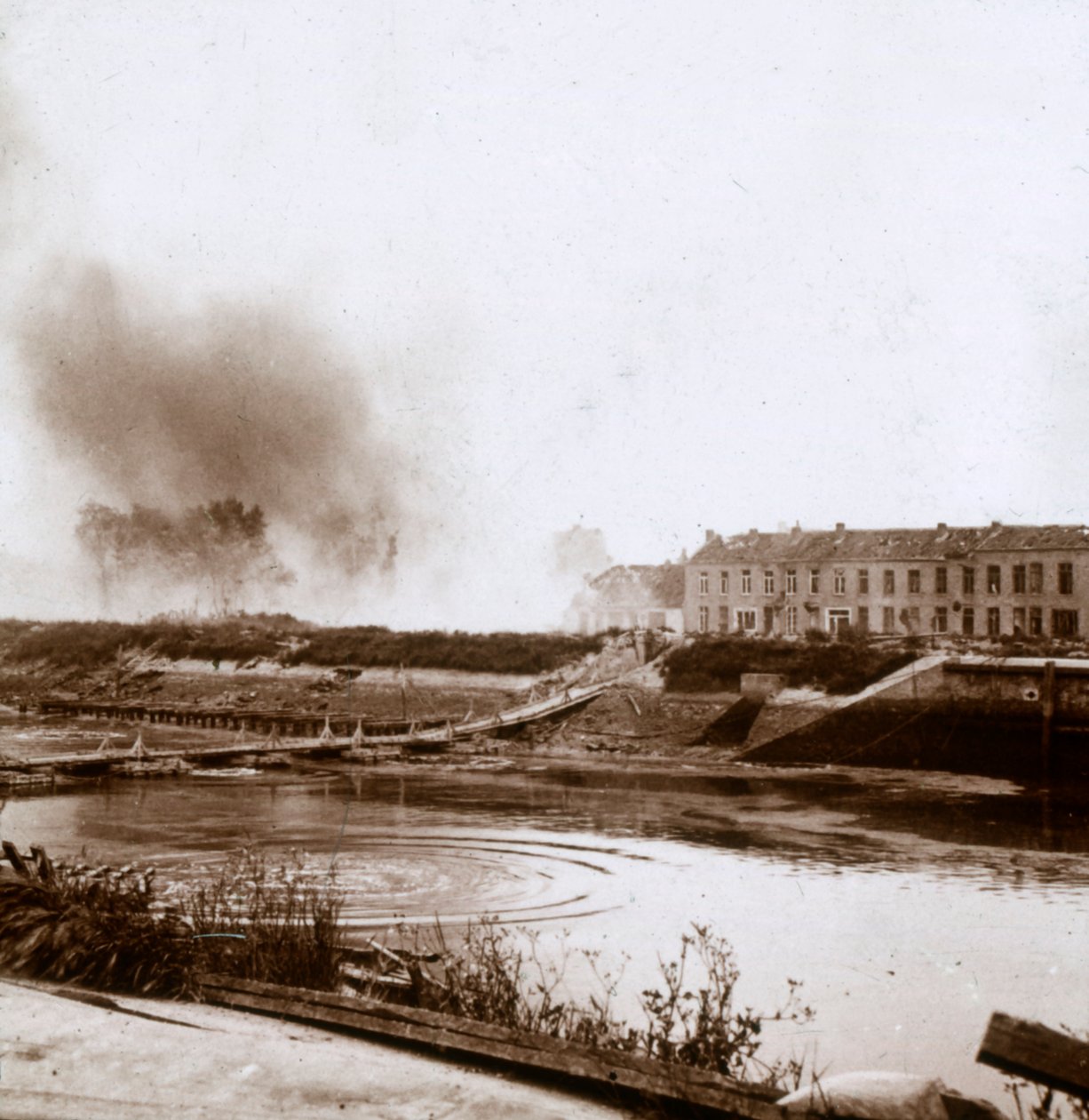 Explosion, Nieuwpoort, Flandern, Belgien, ca. 1914-1918 von Unbekannt