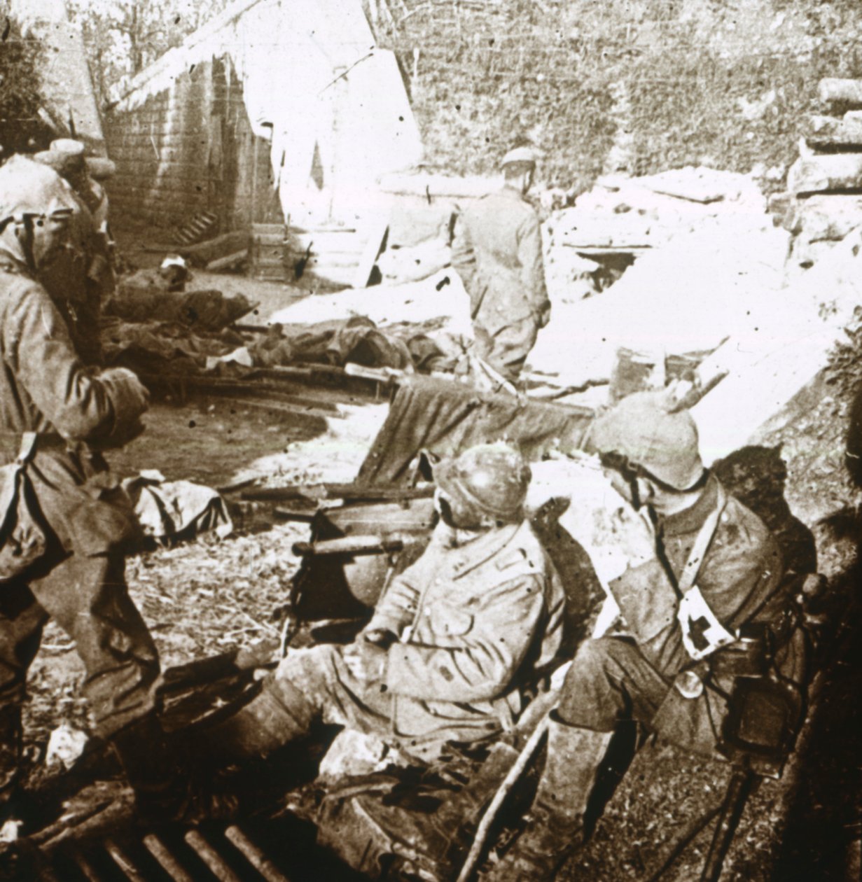 Erste-Hilfe-Posten, Verdun, Nordfrankreich, ca. 1914-ca. 1918 von Unbekannt