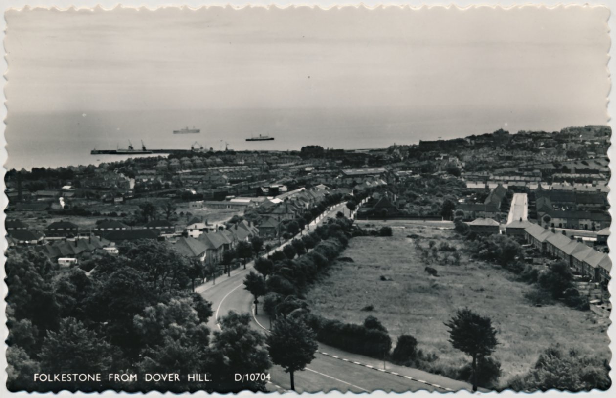 Folkestone von Dover Hill, spätes 19. - frühes 20. Jahrhundert von Unbekannt