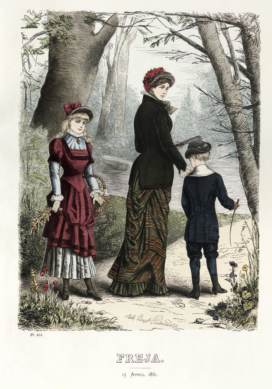 Freja illustrierte skandinavische Modezeitung 1881, Illustration Nr. 8 von Unbekannt