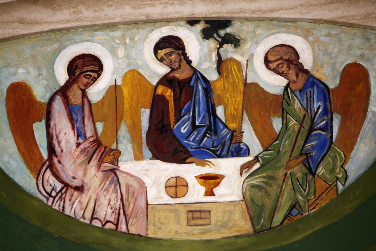 Fresko in der Kathedrale von Madrid, Madrid, Spanien von Unbekannt