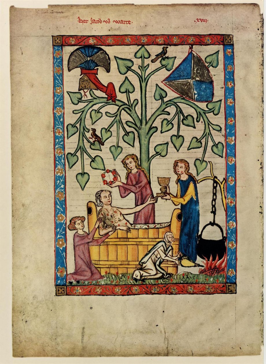 Aus dem Codex Manesse, zwischen 1305 und 1340 von Unbekannt