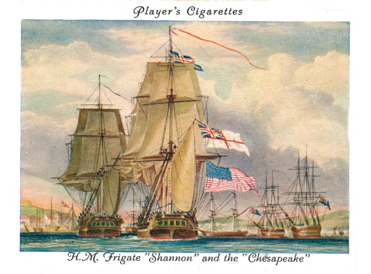 H.M. Fregatte Shannon und die Chesapeake, 1936 von Unbekannt