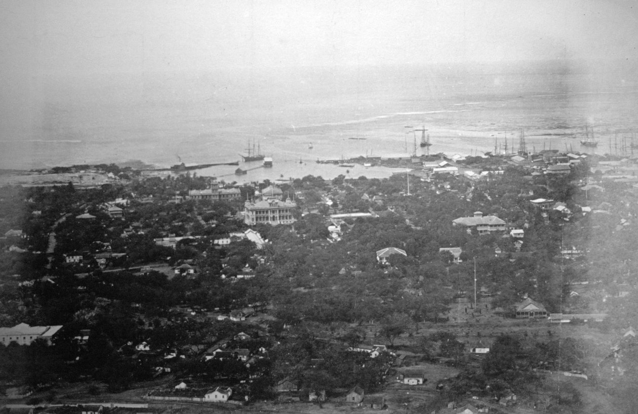 Hafen von Honolulu, Hawaii von Unbekannt