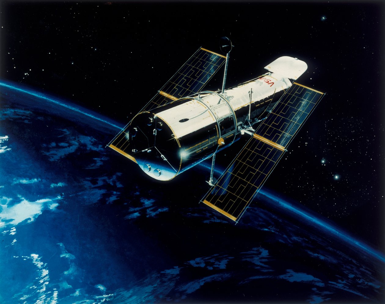 Hubble-Weltraumteleskop im Orbit, 1980er von Unbekannt