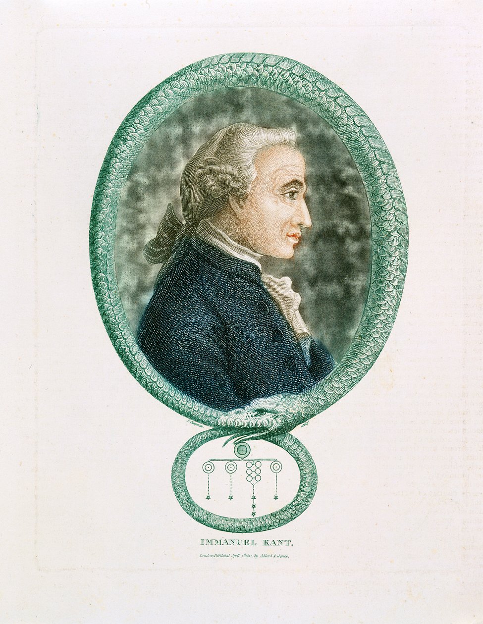 Immanuel Kant, deutscher Philosoph, 1812 von Unbekannt