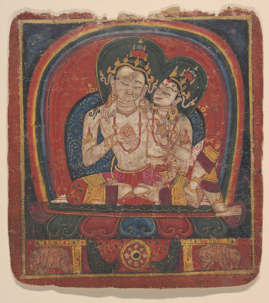 Initiationskarte Tsakalis: Vairochana, frühes 15. Jahrhundert von Unbekannt