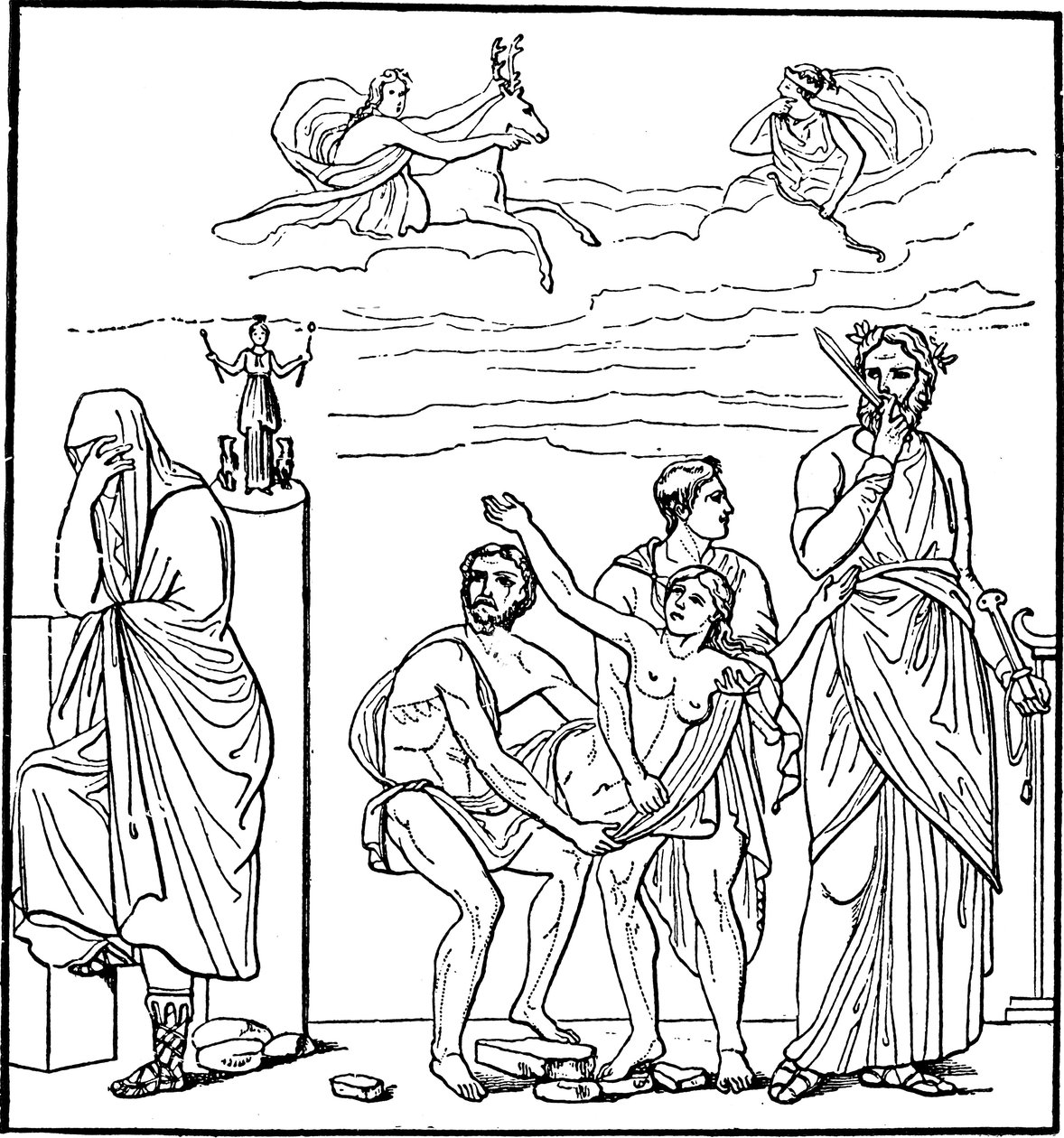 Iphigenie, Tochter von Agamemnon, König von Mykene, um 1900 von Unbekannt