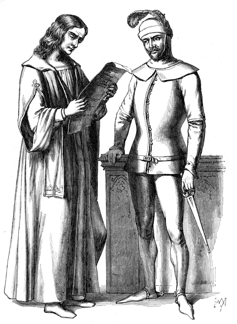 Italienische Kostüme des 15. Jahrhunderts, 1849 von Unbekannt