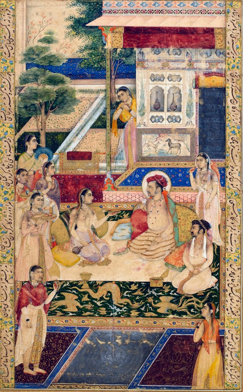 Jahangir und Prinz Khurram mit Nur Jahan von Unbekannt