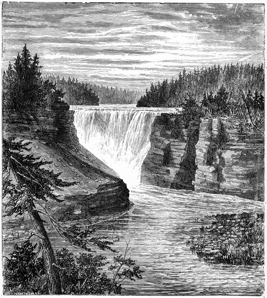 Kakabeka-Fälle, Ontario, Kanada, 1877 von Unbekannt