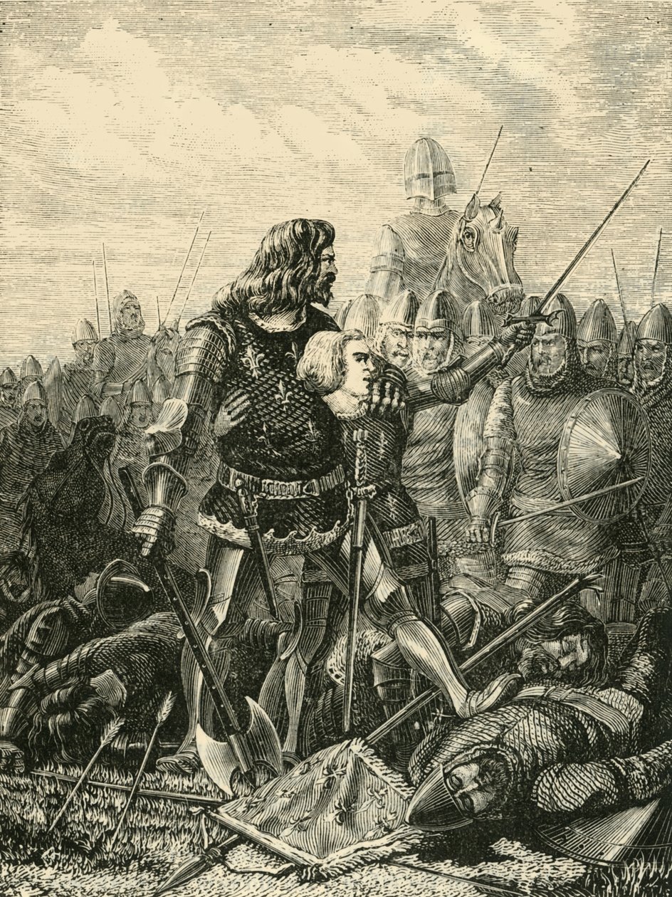König Johann bei Poitiers, 1356, 1890 von Unbekannt