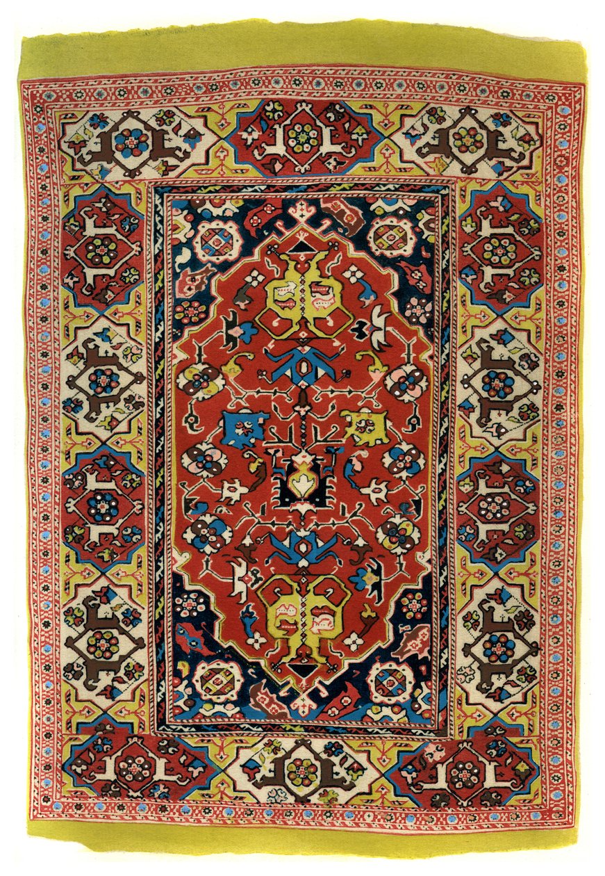 Geknüpfter Wollteppich, um 1600 von Unbekannt