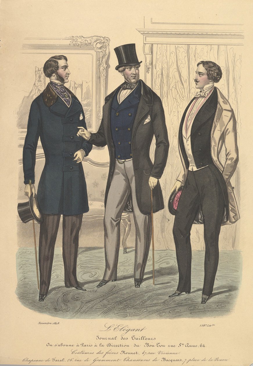 Der Elegante aus Journal des Tailleurs, 1848 von Unbekannt