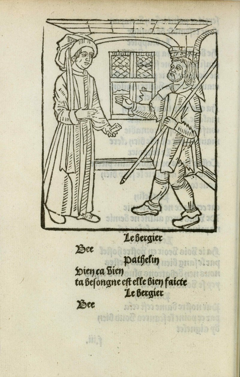 La Farce de maître Pathelin, um 1490 von Unbekannt