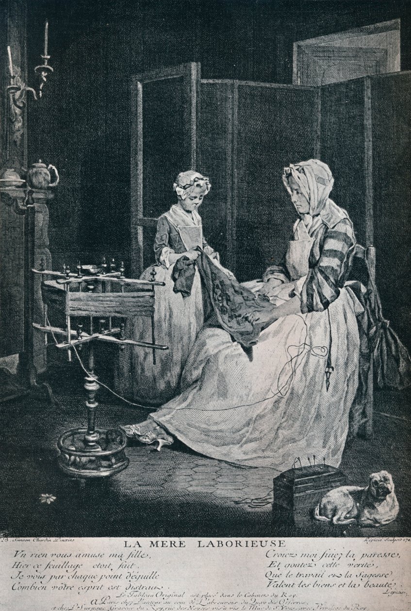 La Mère Laborieuse, 1740, 1916 von Unbekannt