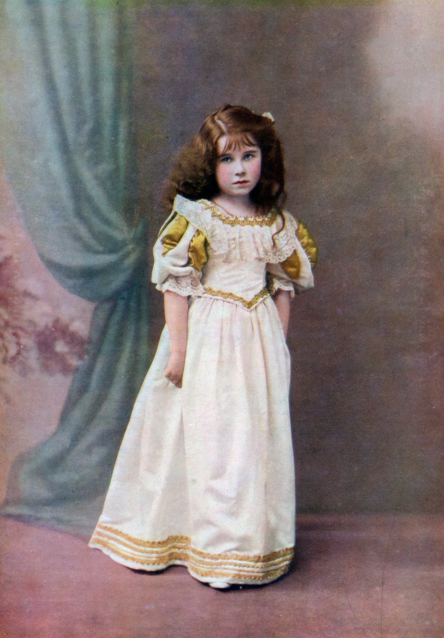 Lady Elizabeth Bowes-Lyon, im Alter von sechs Jahren, 1906-1907 von Unbekannt