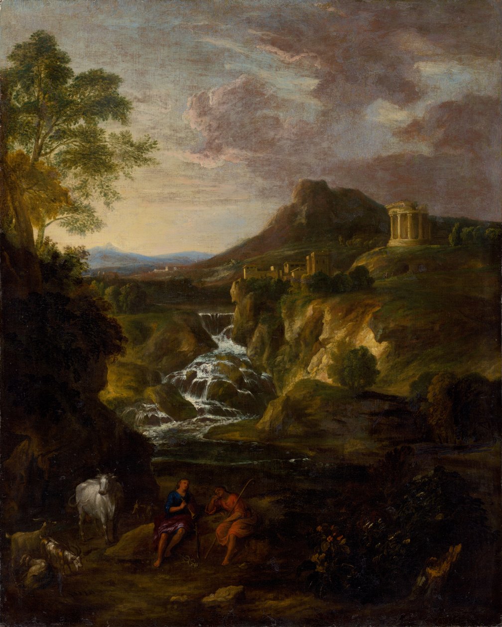 Landschaft mit den Kaskaden von Tivoli von Unbekannt