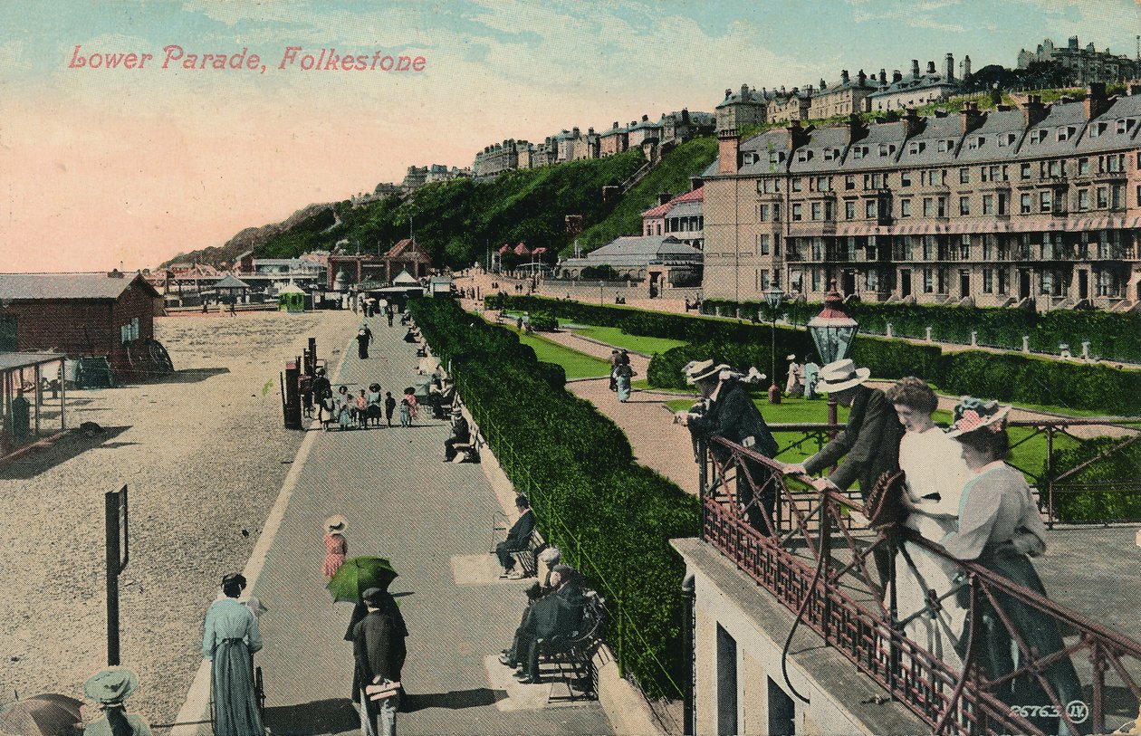 Lower Parade, Folkestone, spätes 19. - frühes 20. Jahrhundert von Unbekannt