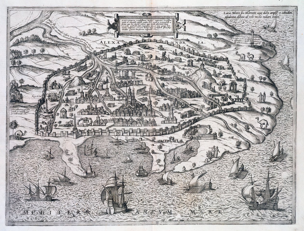 Karte von Alexandria, Ägypten, ca. 1625 von Unbekannt