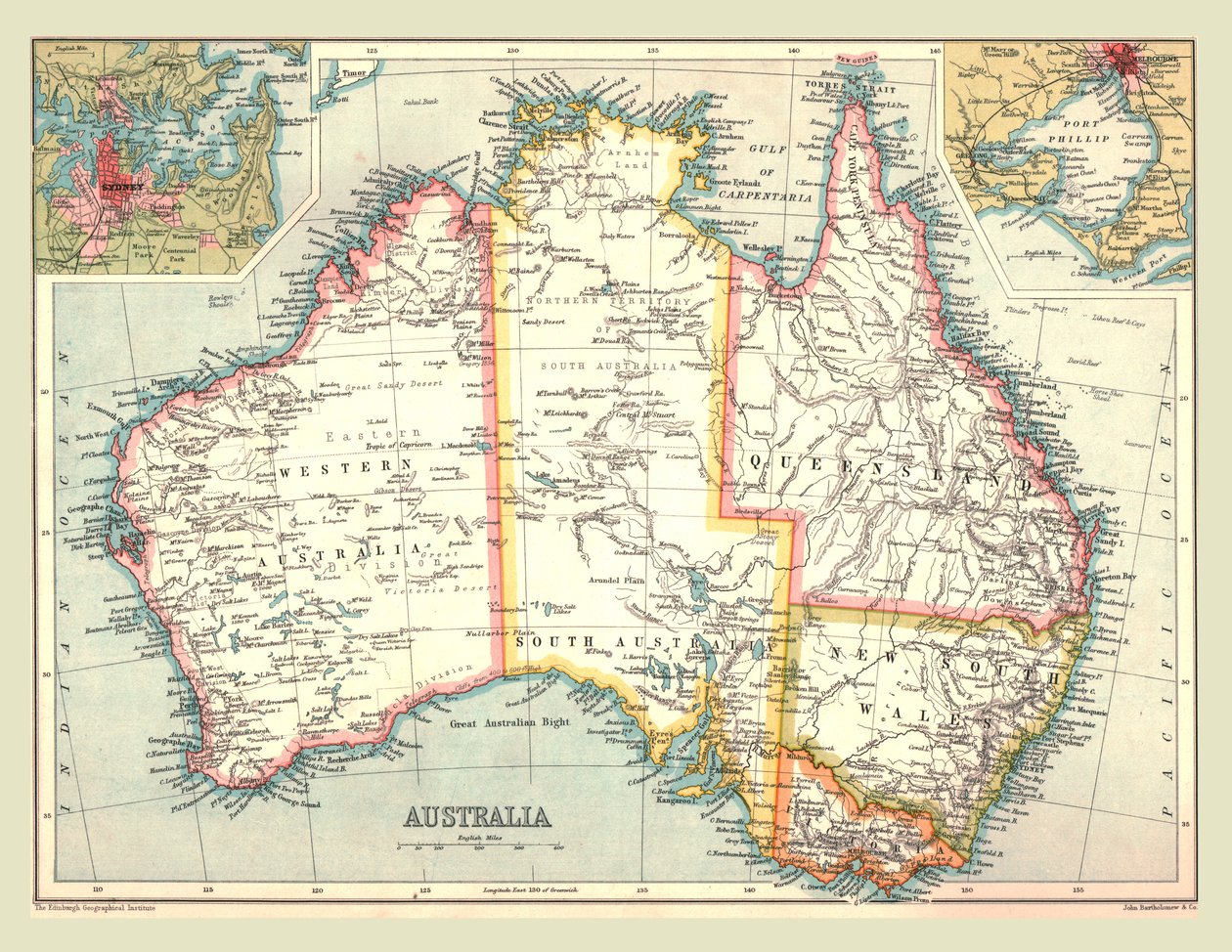 Karte von Australien, 1902 von Unbekannt