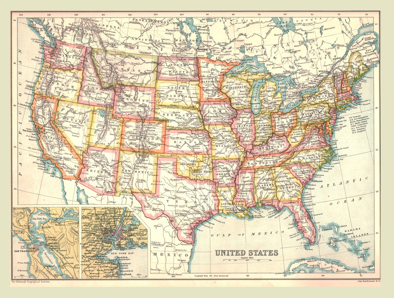Karte der Vereinigten Staaten, 1902 von Unbekannt
