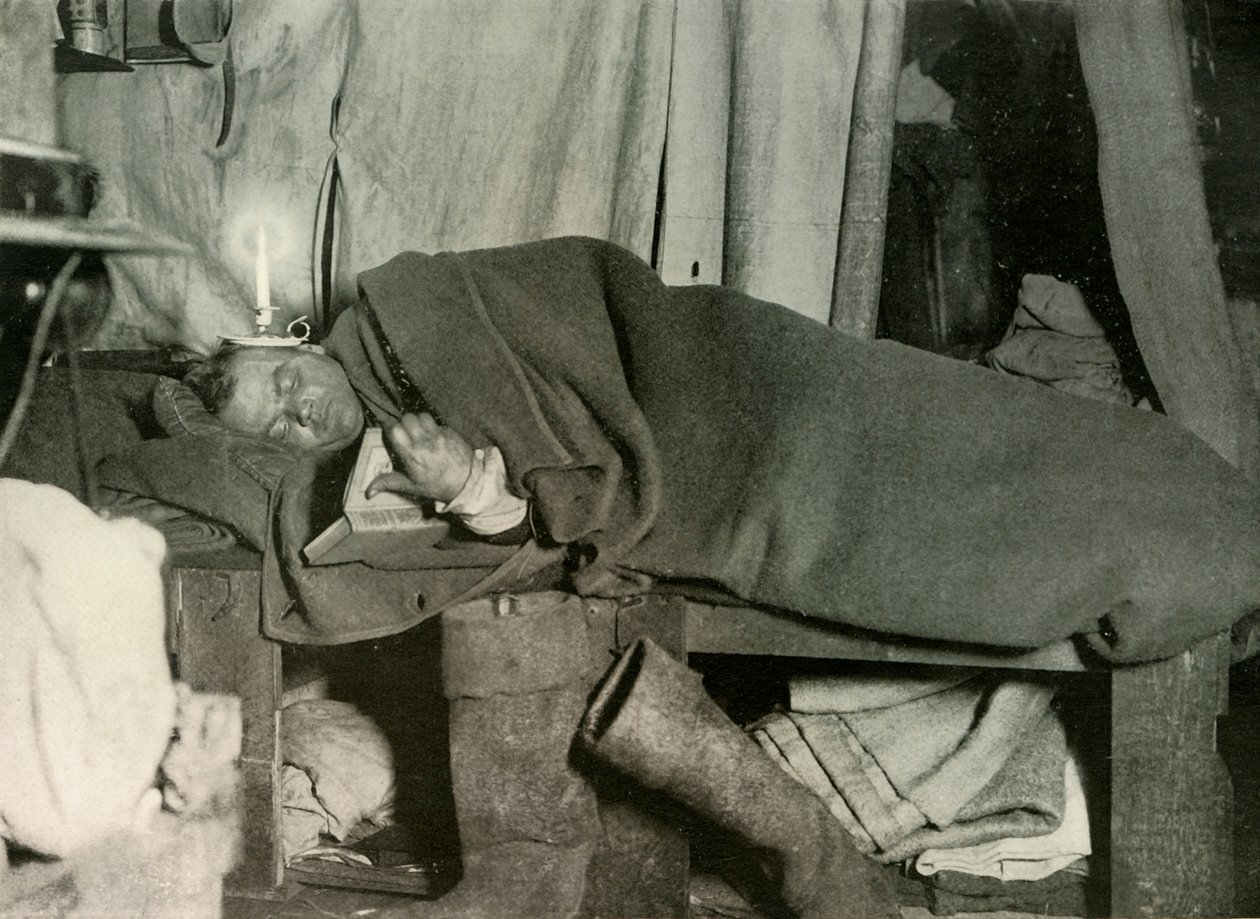 Marston in seinem Bett, um 1908-1909 von Unbekannt
